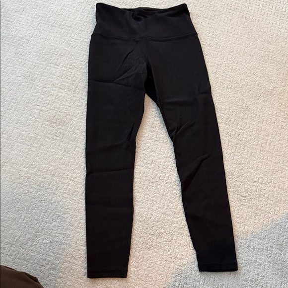 Athleta Pants - Women's Athleta Black Ribbed High-Waisted Leggings